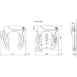 Abus Protectic 4960 Rahmenschloss + Adaptor Chain 6KS85 Kette + ST5850 Tasche -Fahrradersatzteile abus protectic 4960 rahmenschloss adaptor chain 6ks85 st5850 2020 240441 g