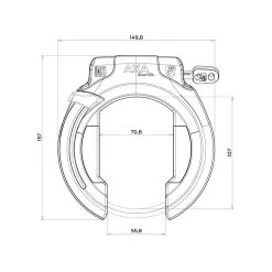 Axa Block XXL Rahmenschloss -Fahrradersatzteile axa block xxl rahmenschloss 2022 67804 e