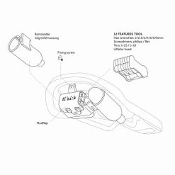 Fizik Gravita Alpaca X5 MTB-Sattel Mit Minitool Und Halterung -Fahrradersatzteile fizik gravita alpaca x5 minitool halterung mtb sattel 2022 g