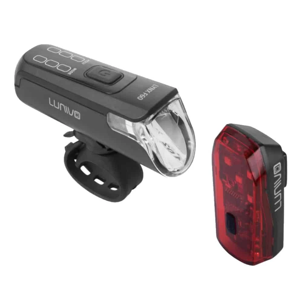 Lunivo Lynx F60 & R Brake Akku Fahrradbeleuchtung Set Mit Bremslicht 3 Lunivo Lynx F60 & R Brake Akku Fahrradbeleuchtung Set Mit Bremslicht