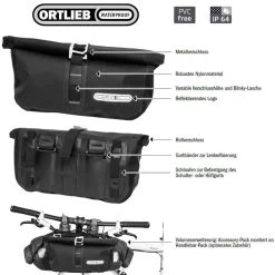 Ortlieb Accessory-Pack Bikepacking Zusatz-Lenkertasche -Fahrradersatzteile ortlieb accessory pack bikepacking lenkertasche 2020 306650 g