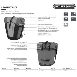 Ortlieb Back-Roller Pro Plus Fahrrad-Packtaschen (Paar) -Fahrradersatzteile ortlieb back roller pro plus fahrrad packtaschen 2022 p 246585 2