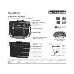 Ortlieb Commuter-Bag Two Urban QL3.1 Fahrrad-Packtasche -Fahrradersatzteile ortlieb commuter bag two urban fahrrad packtasche 2023 p 303185 m