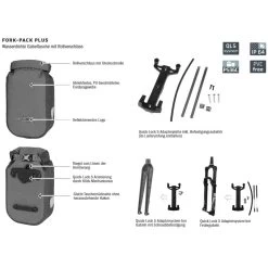 Ortlieb Fork-Pack Plus Bikepacking-Gabeltasche (4,1 L) -Fahrradersatzteile ortlieb fork pack plus bikepacking gabeltasche rot 2021 307909 e