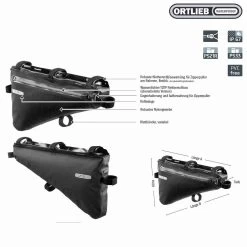 Ortlieb Frame-Pack 4 L V2 Bikepacking-Rahmentasche -Fahrradersatzteile ortlieb frame pack 4l v2 bikepacking rahmentasche 2022 311027 g