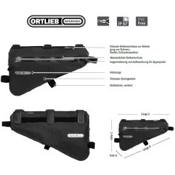 Ortlieb Frame-Pack 6 L Bikepacking-Rahmentasche -Fahrradersatzteile ortlieb frame pack 6 l bikepacking rahmentasche 2020 306654 g