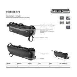 Ortlieb Frame-Pack Toptube Bikepacking-Rahmentasche (3 L) -Fahrradersatzteile ortlieb frame pack toptube bikepacking rahmentasche 2023 313532 g