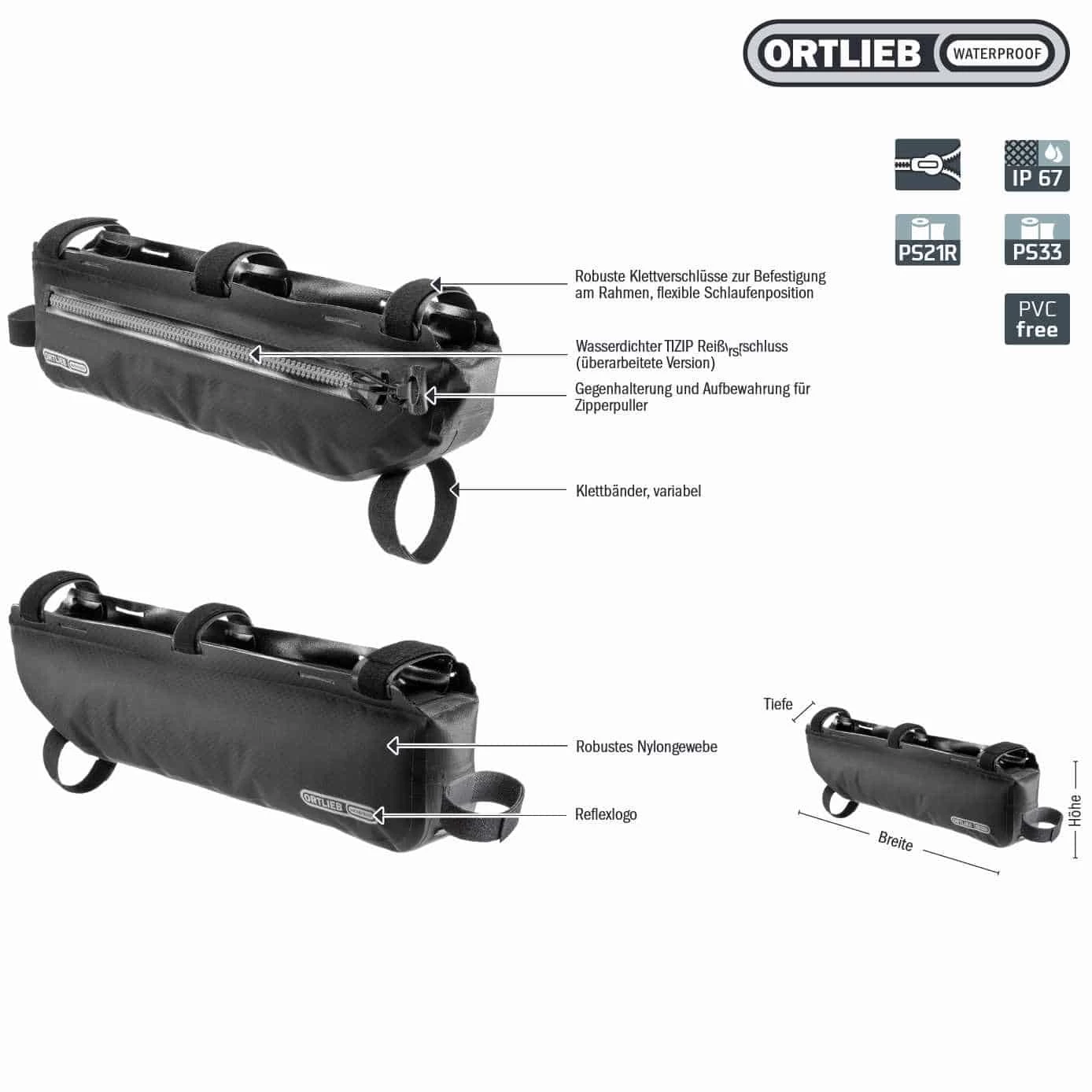 Ortlieb Frame-Pack Toptube Bikepacking-Rahmentasche (4 L) 9 Ortlieb Frame-Pack Toptube Bikepacking-Rahmentasche (4 L) – Bild 7