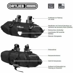 Ortlieb Handlebar-Pack 9 L Bikepacking-Lenkertasche -Fahrradersatzteile ortlieb handlebar pack m bikepacking lenkertasche 2020 306648 g