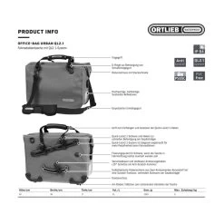 Ortlieb Office-Bag Urban Fahrrad-Packtasche -Fahrradersatzteile ortlieb office bag urban fahrrad packtasche 2023 313444 f
