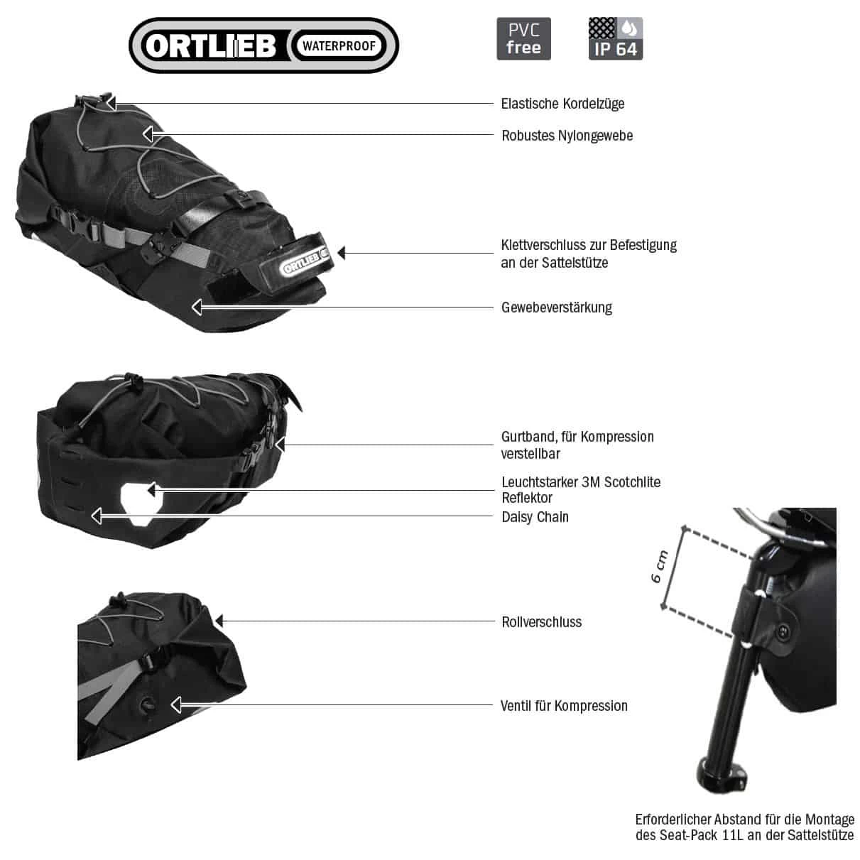 Ortlieb Seat-Pack 11 L Bikepacking-Satteltasche 9 Ortlieb Seat-Pack 11 L Bikepacking-Satteltasche – Bild 7