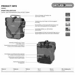 Ortlieb Sport-Roller Plus Fahrrad-Packtaschen (Paar) -Fahrradersatzteile ortlieb sport roller plus fahrrad packtaschen 2022 p 66672 1