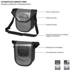 Ortlieb Ultimate Six Compact Free Lenkertasche (2,7 L) -Fahrradersatzteile ortlieb ultimate six compact free lenkertasche 2021 p 307113 1