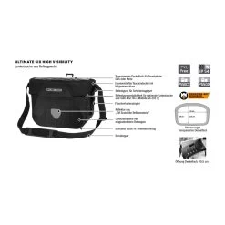 Ortlieb Ultimate Six High Visibility Lenkertasche (6,5 L) -Fahrradersatzteile ortlieb ultimate six high visibility 6 5 l lenkertasche neongelb schwarz 2023 313470 f