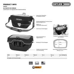 Ortlieb Ultimate Six Urban Lenkertasche (5 L) -Fahrradersatzteile ortlieb ultimate six urban lenkertasche 2022 p 305536 1