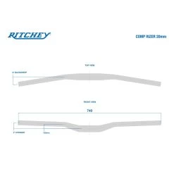 Ritchey Comp Low Rizer Fahrradlenker (31,8 Mm) -Fahrradersatzteile ritchey comb low rizer fahrradlenker 2021 306496 3