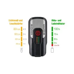 SIGMA SPORT Sigma Aura 80 USB Fahrrad Scheinwerfer -Fahrradersatzteile sigma aura 80 fahrrad akku scheinwerfer 2020 304499 e