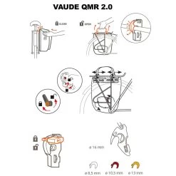 Vaude Aqua Back Print Single Fahrradtasche -Fahrradersatzteile vaude aqua back print single fahrradtasche schwarz rot 2022 310532 e